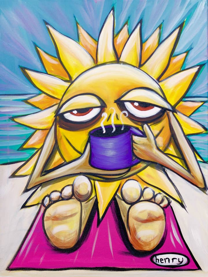 Sun on the Beach Canvas Print for wholesale by It's a Henry