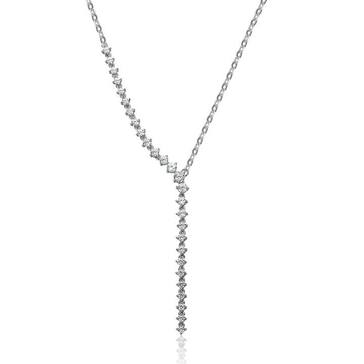 Collier en argent sterling avec zircone cubique (2742) pour la vente par Genevive