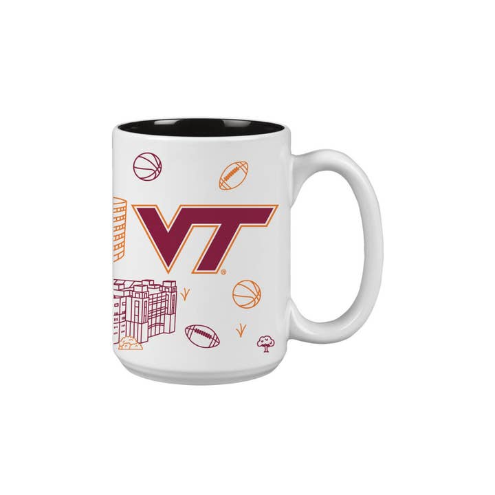 Indigo Falls - Wholesale Coffee Mug - 15oz Virginia Tech Hokies Campus Java Mug1