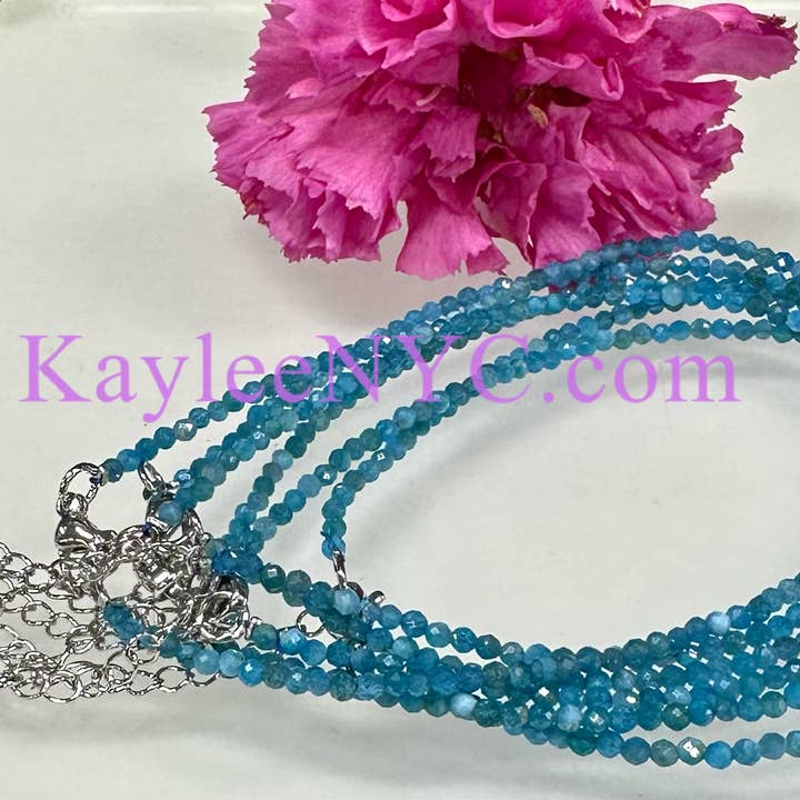 2mm Natuurlijke Apatiet Enkelbandjes Kristal voor wholesale door KayleeNYC