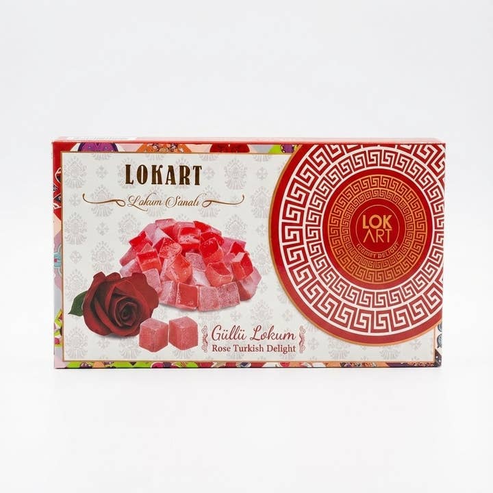 Lokart Traditional Rose Turkish Delight Lokum - 400g Gourmet Candy for wholesale by Aladdin