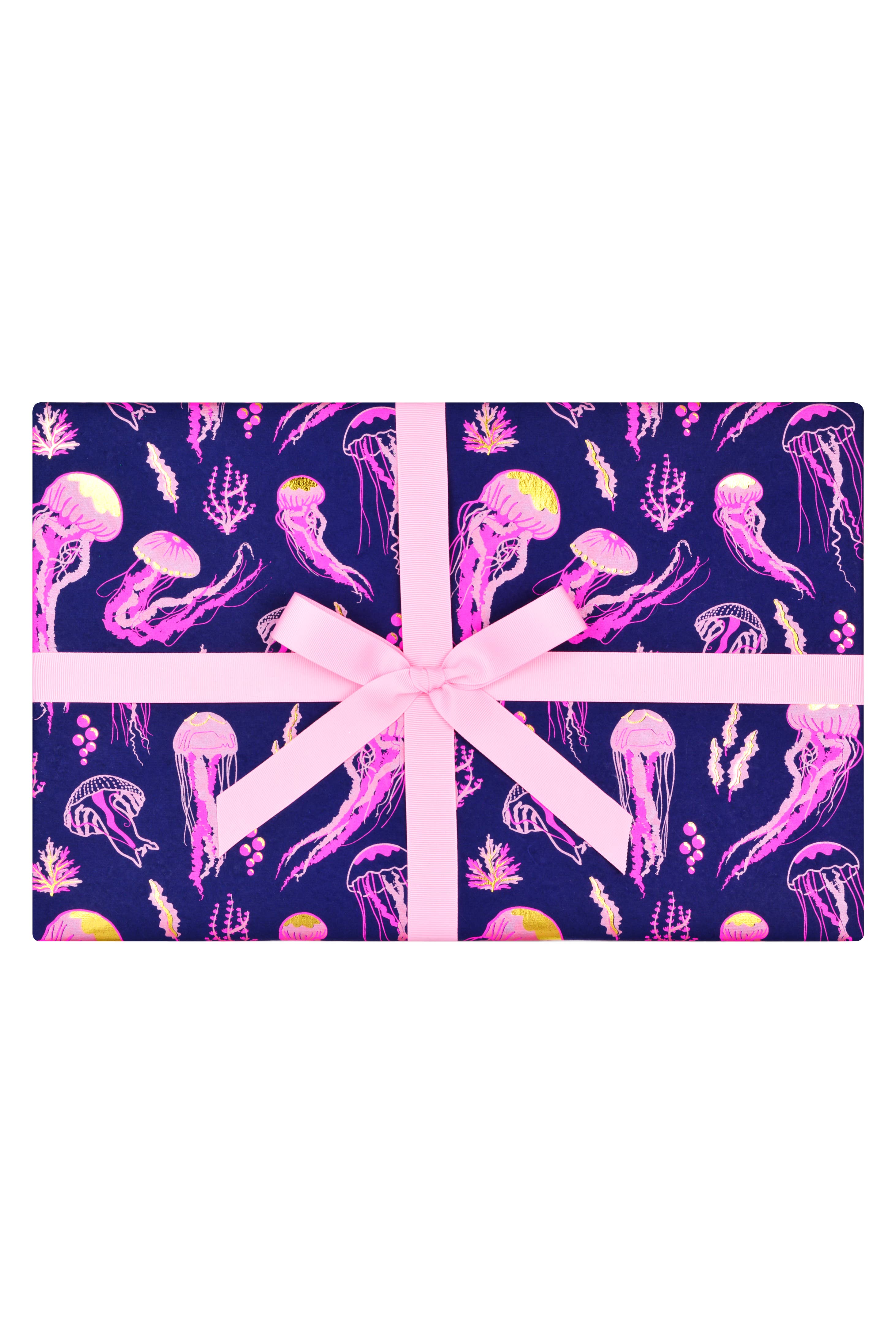 MIDORI Inc. - Venta al por mayor Sobre de papel de regalo - Lámina de medusa azul/rosa/rojo/dorada3