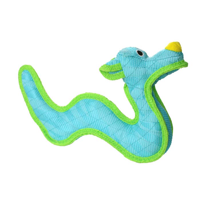 DuraForce Dragon Tiger - blå, hållbar pipande hundleksak för wholesale av Tuffy Dog Toys - VIP Products