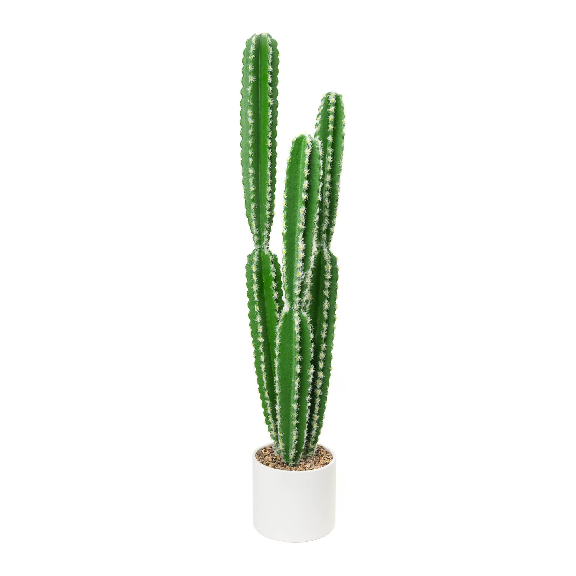 Portofino International Trading, USA - Wholesale Artificial Plant - Faux Euphorbia Cactus with Ceramic Pot 34"0