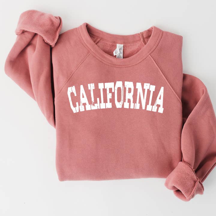 Sweatshirt Crewneck Crewneck California State Bella & Canvas por atacado de Sights Ink