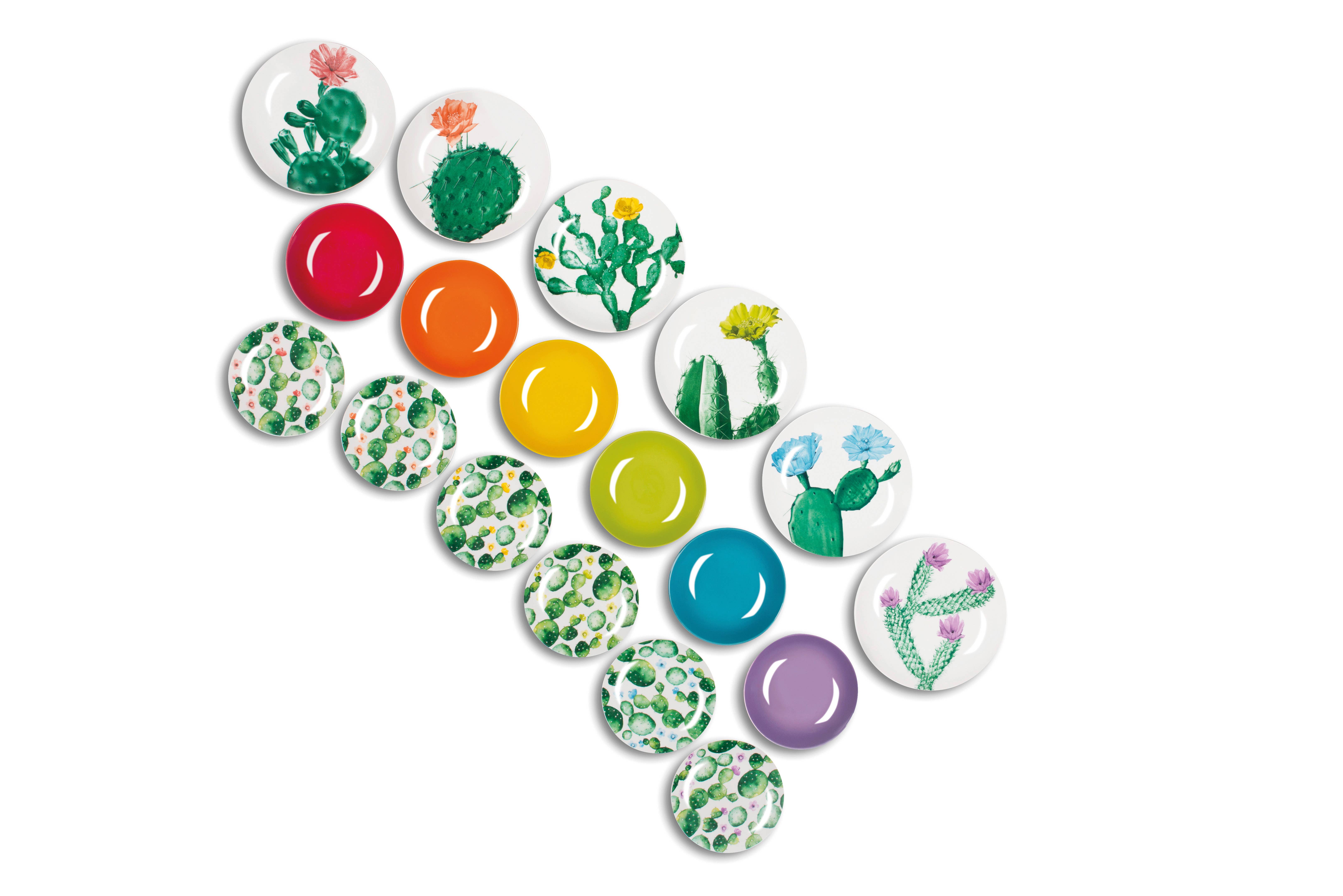 multicolour 18-Piece Dinnerware Set Color Cactus for wholesale on Faire1