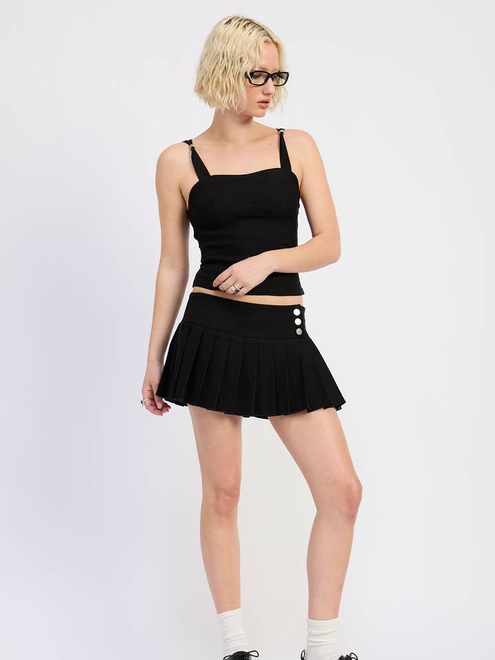 PLEATED MINI SKORT for wholesale by Emory Park