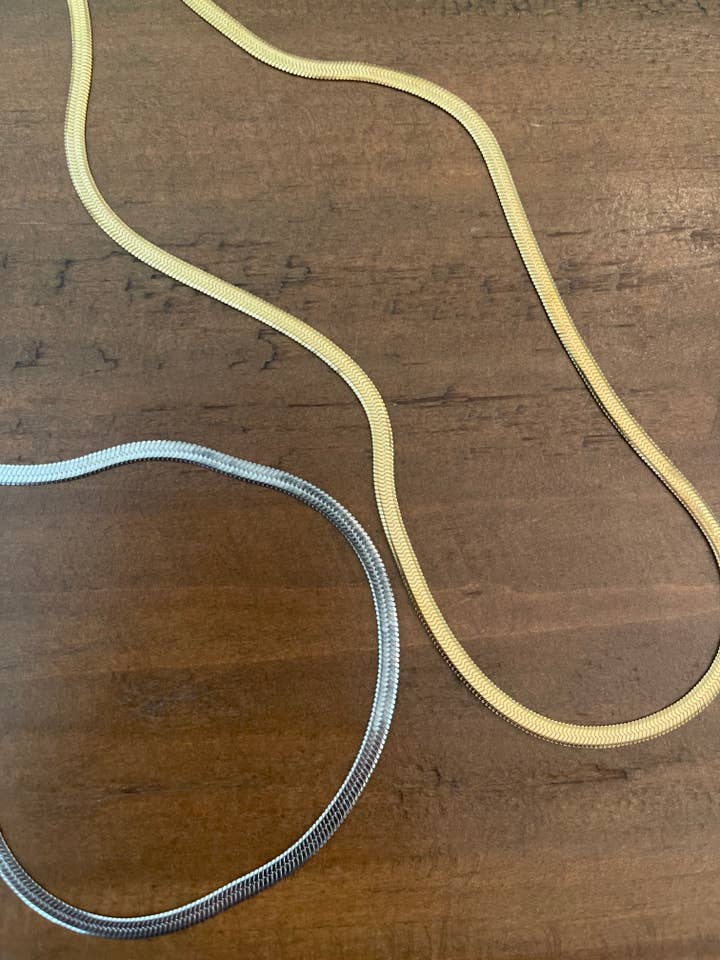 thin snake chain necklace for wholesale by bubs & sass