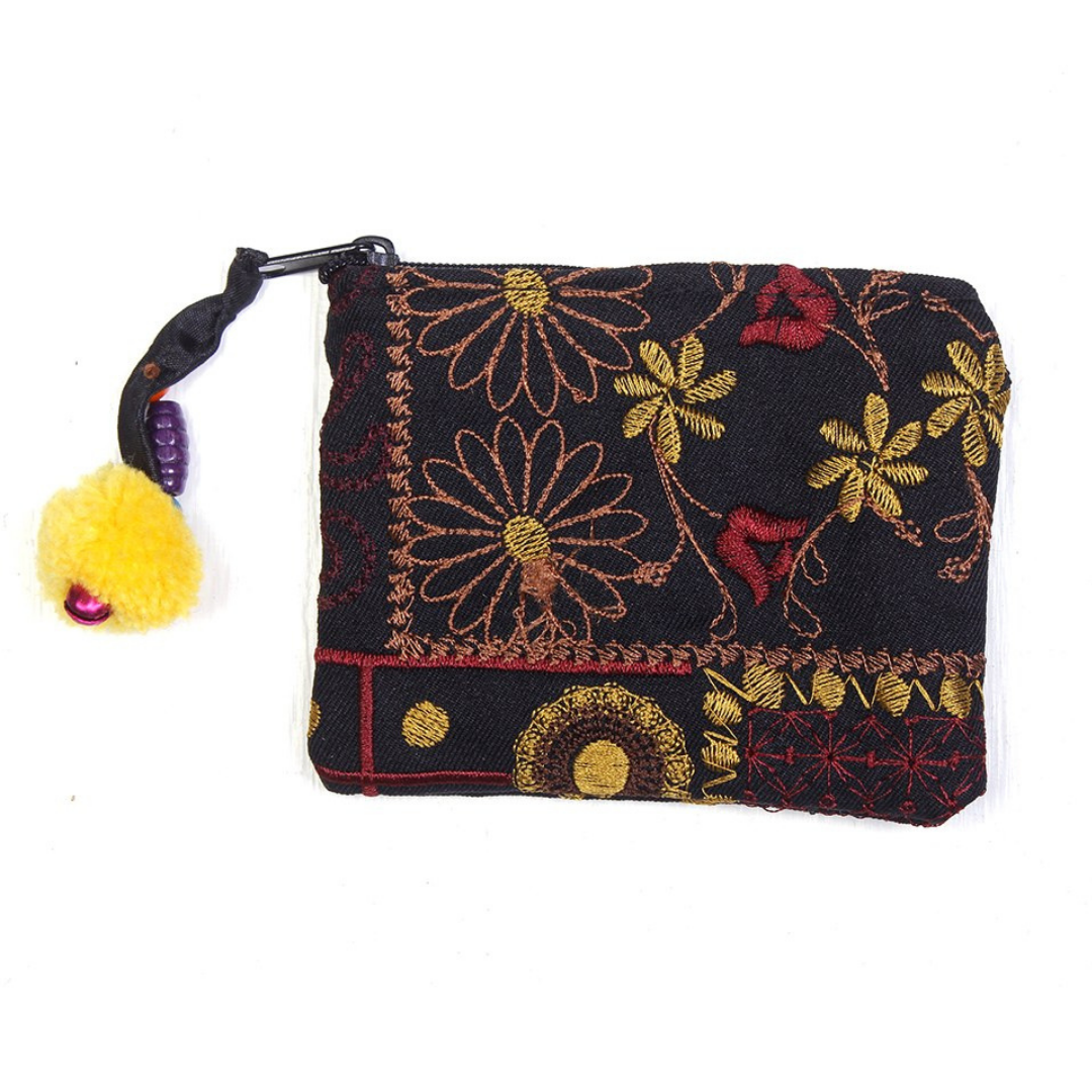 Lumily - Wholesale Coin Purse - Women's - Embroidered Pompom Artisanal Coin Purse - Thailand4