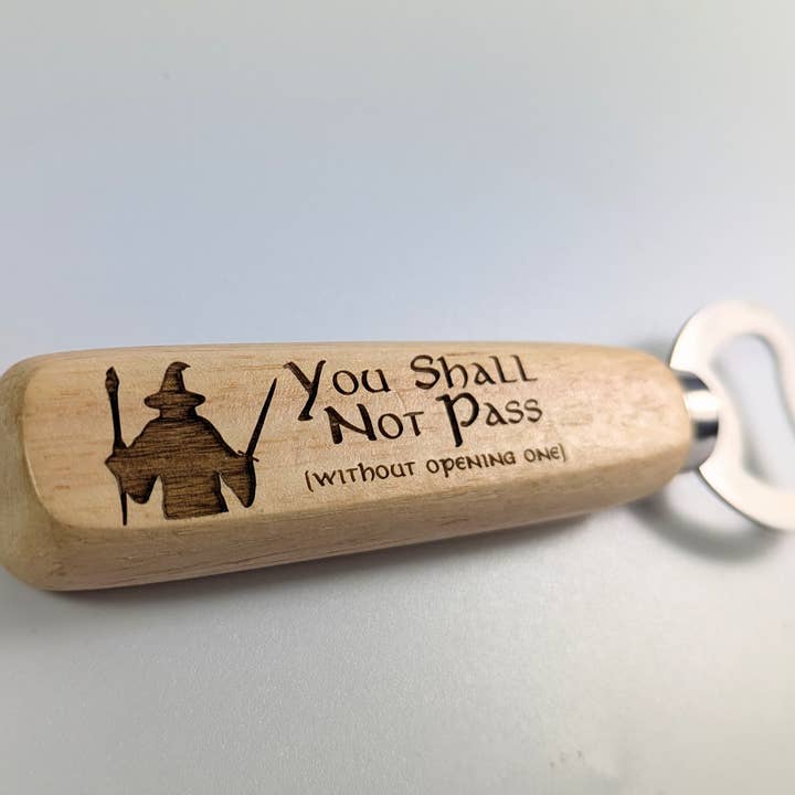 LOTR Wooden Bottle Opener, Gandalf, beer opener tolkien for wholesale by Chikai Shop