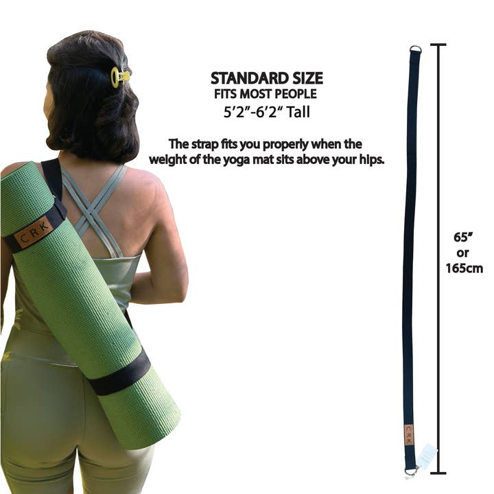 Crk - Wholesale Yoga Strap/Band - The Black Strap • Yoga Mat Carrying Strap and Exercise Strap3