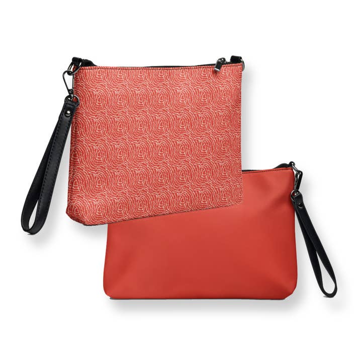 Cœurs rouges centrés | Duo de bandoulières rouges fiesty pour la vente par Mix N Match Style