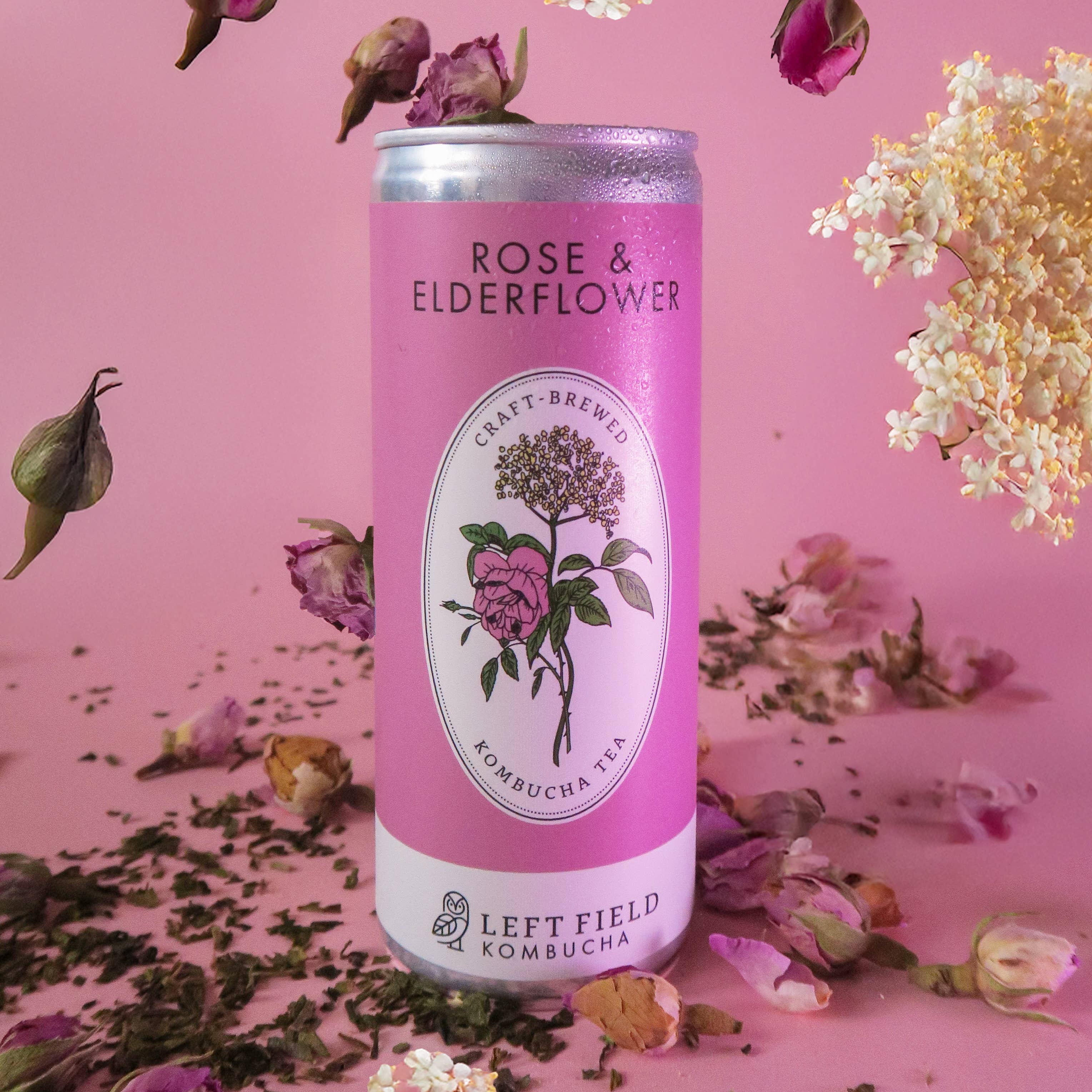 Left Field Kombucha – wholesale Kombucha – Rose & Elderflower1