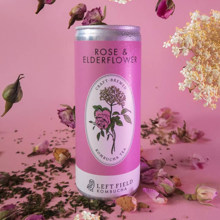 Left Field Kombucha - Vendita all'ingrosso Kombucha - Rosa e Sambuco1