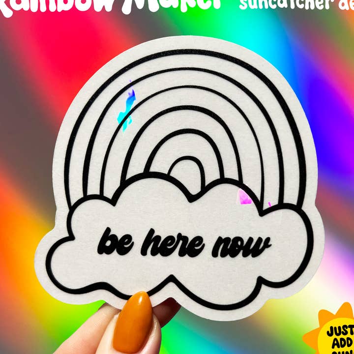 Suncatcher - Be Here Now Rainbow for wholesale by Wokeface