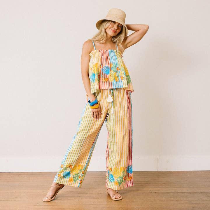 Fruit Stripe Daphne Pant for wholesale by Sunshine Tienda