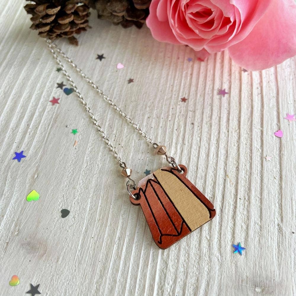 Daffodil - Wholesale Pendant/Charm Necklace - Pandoro Wooden Necklace0