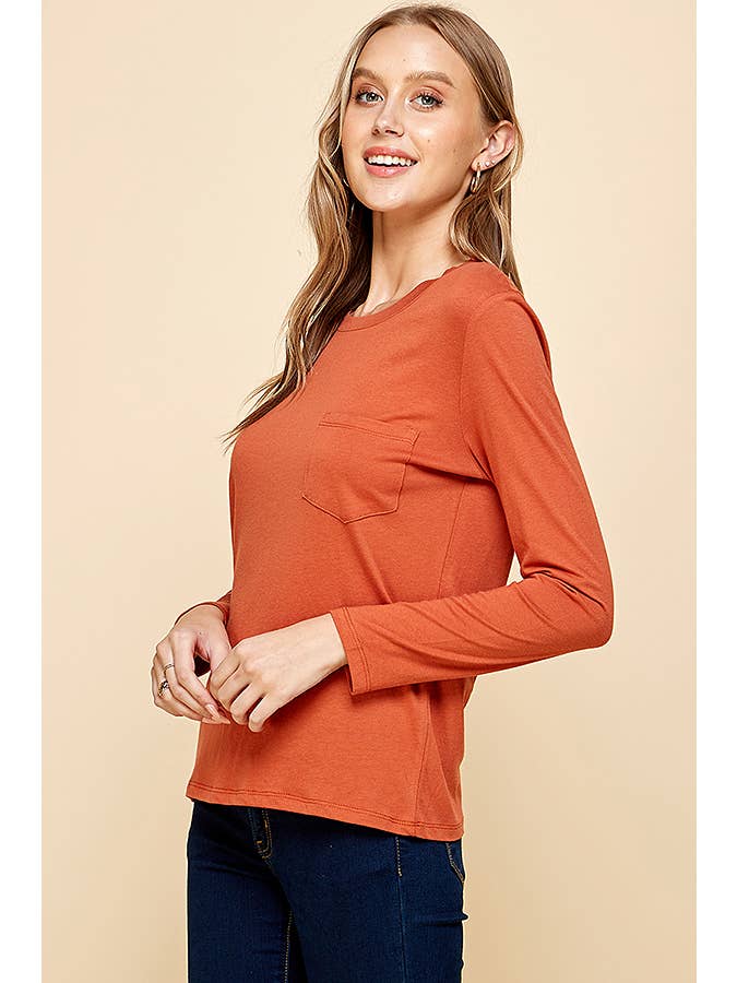 Heart & Hips - Wholesale T-shirt – women's - JT38524L - CREWNECK CLASSIC POCKET TEE5