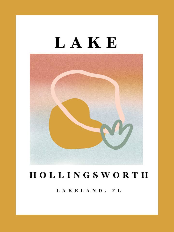 Impression artistique sur le lac Hollingsworth pour la vente par Jenna O. Studio