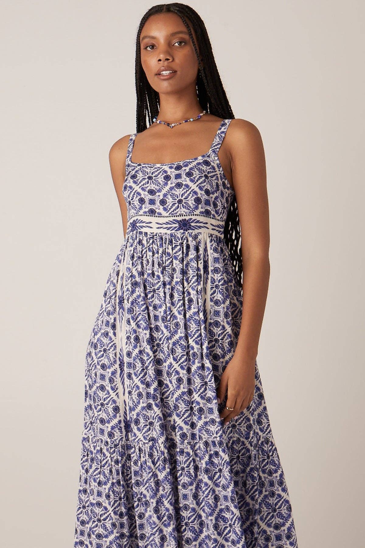 Fransk blå Sonoma-klänning för wholesale på Faire2