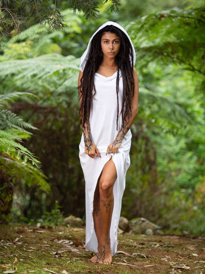 Kleid Rising Sun - Weiß für den Großhandel von Arya Clothing