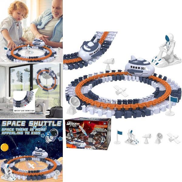 St. Louis Wholesale LLC - Wholesale Toy Car/Truck - Kids - The Space 128PC-S Astronaut Track - Can Be Wall Mounted0