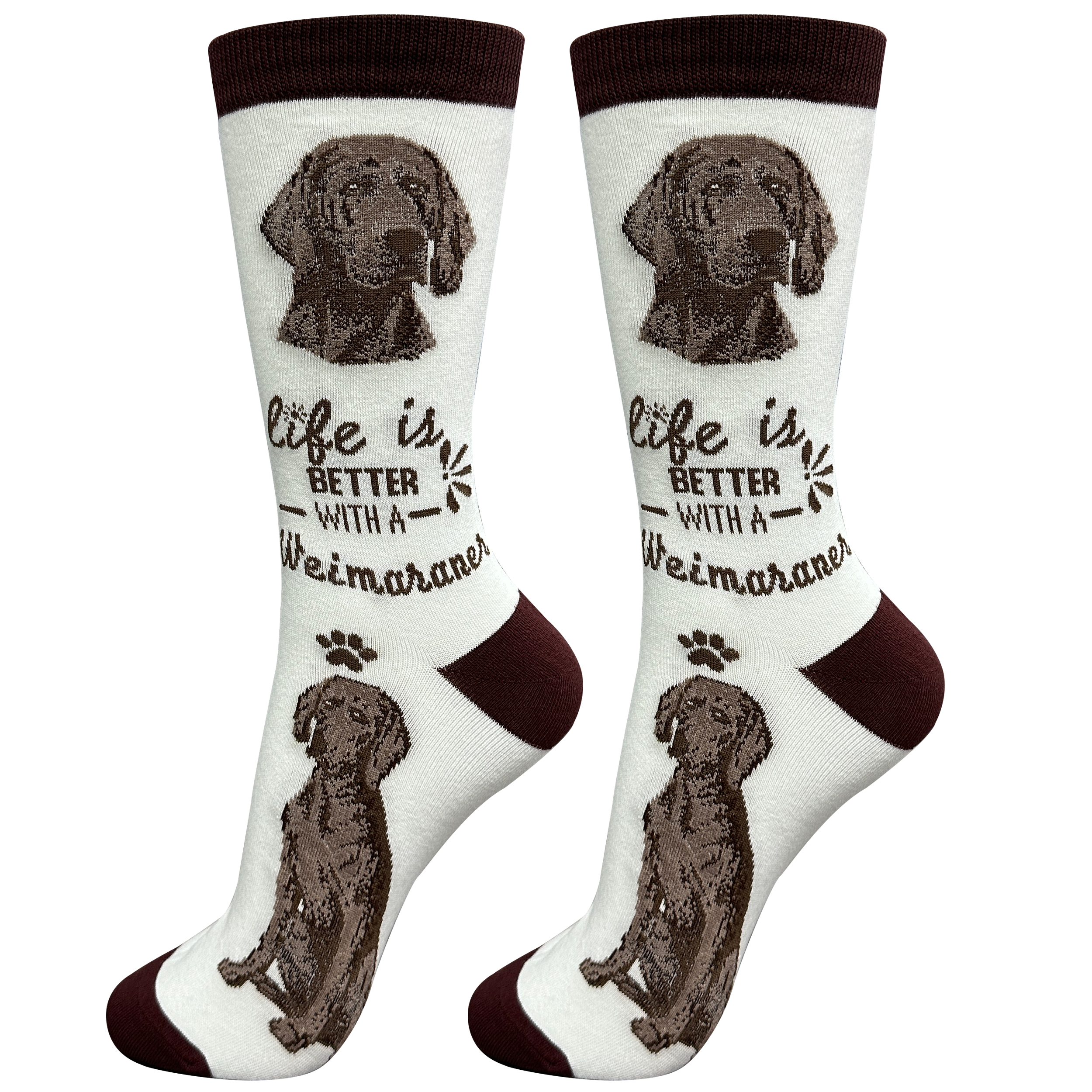 E&S Pets – Engroshandel Strømper - Unisex – Sjove hundesokker med Weimaraner-motiv - unisex0