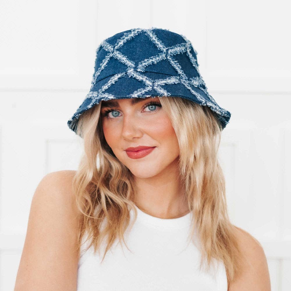 Pretty Simple - Wholesale Bucket Hat - Women's - Diamond Print Bucket Hat Wholesale0