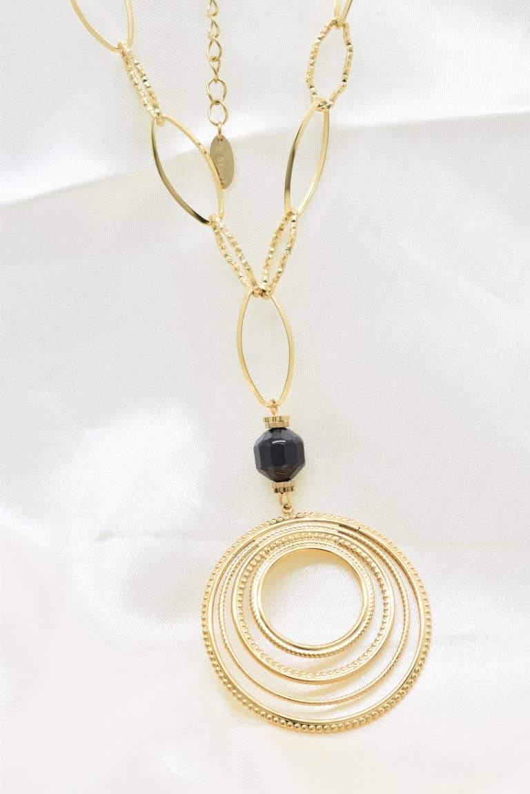 Kapyco - Vendita all'ingrosso Collana a Y - Collana a maglie in acciaio inossidabile - BJ210271OR-NO1