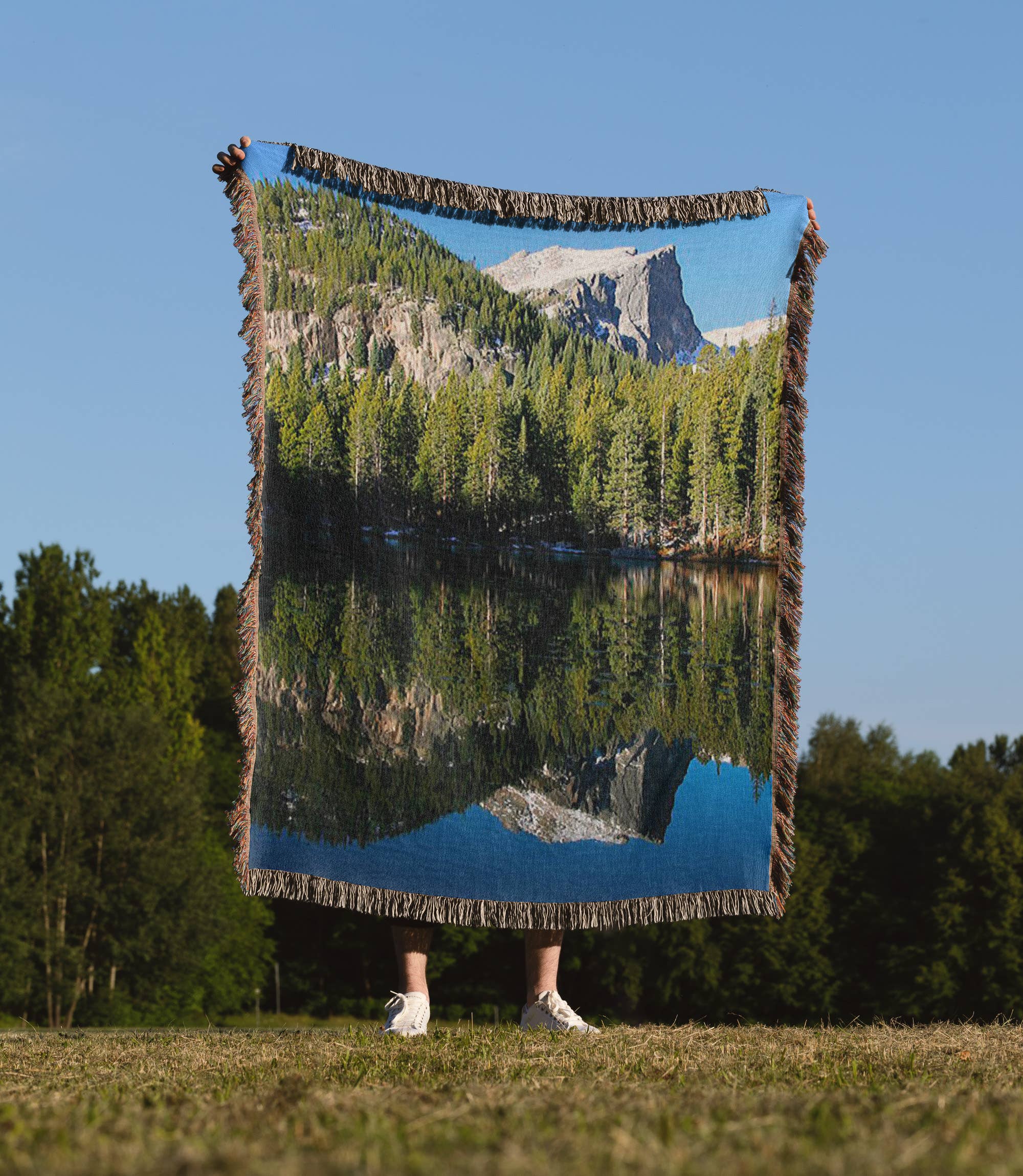 3dRose - Wholesale Throw Blanket - 3dRose, Hallett Peak Nymph Lake Rocky Mountain National Park, Blanket1