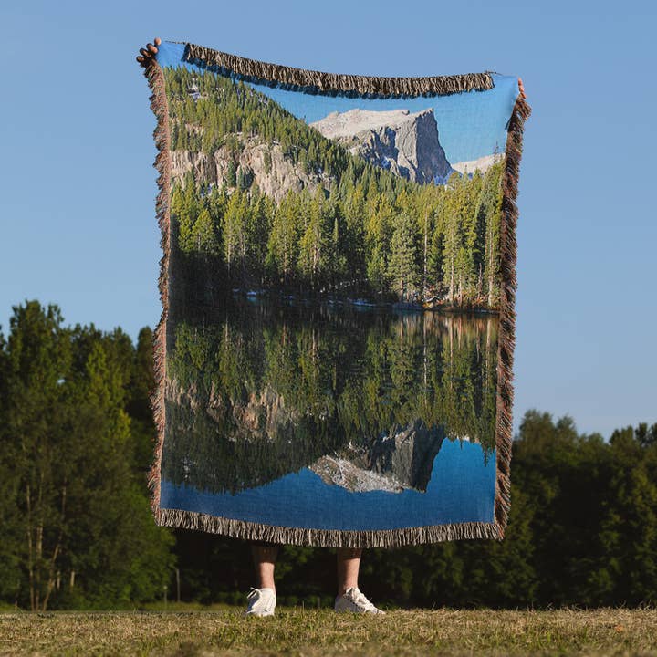 3dRose - Wholesale Throw Blanket - 3dRose, Hallett Peak Nymph Lake Rocky Mountain National Park, Blanket1