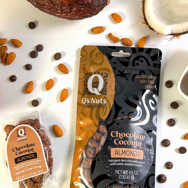 Q's Nuts, LLC - Wholesale Chocolate-covered sweets - 2.3 oz Chocolate Coconut Almond2