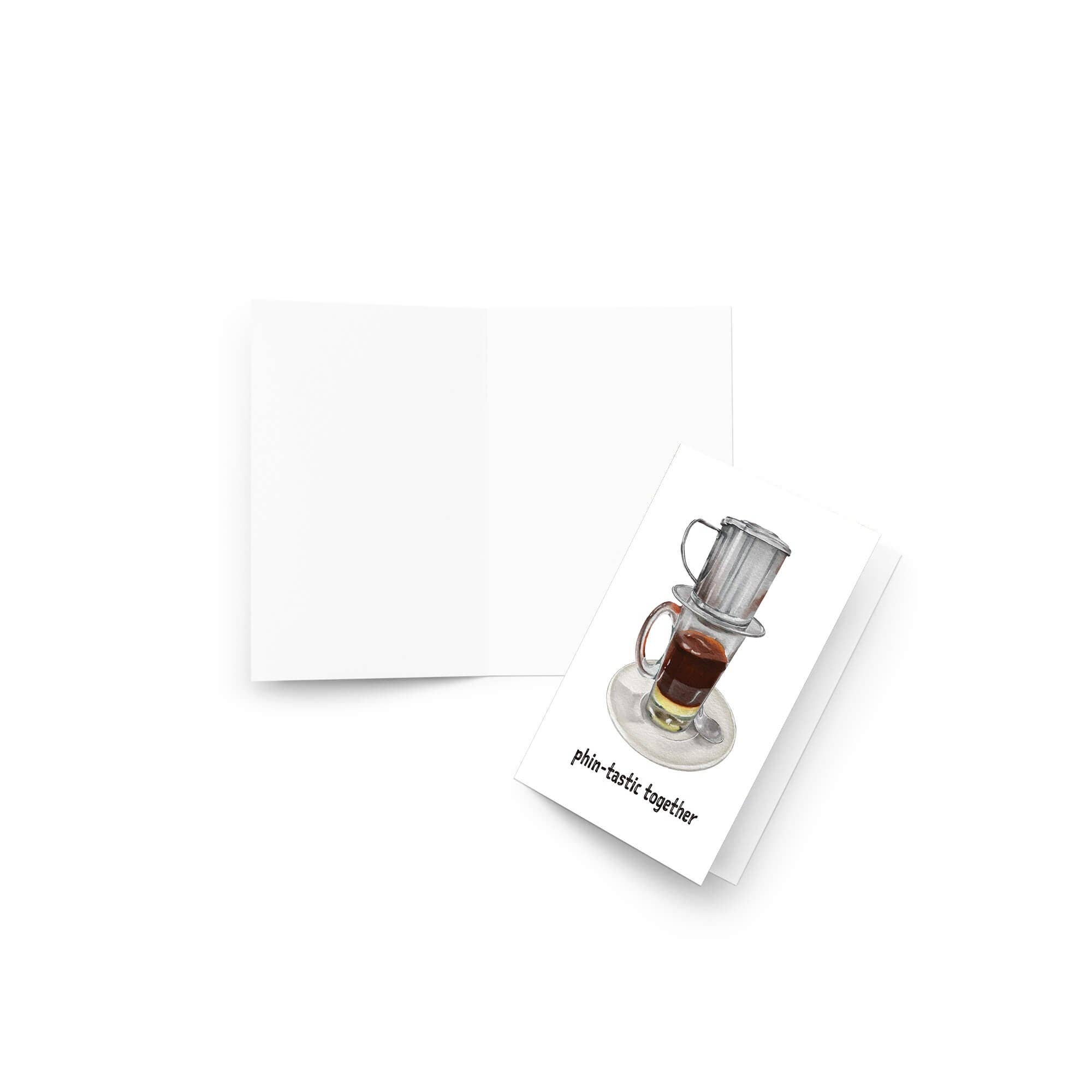 Cute Asian Cards - Wholesale Love Card - Phin-Tastic Match | Vietnamese Coffee Lovers Pun Asian Greeting Card7