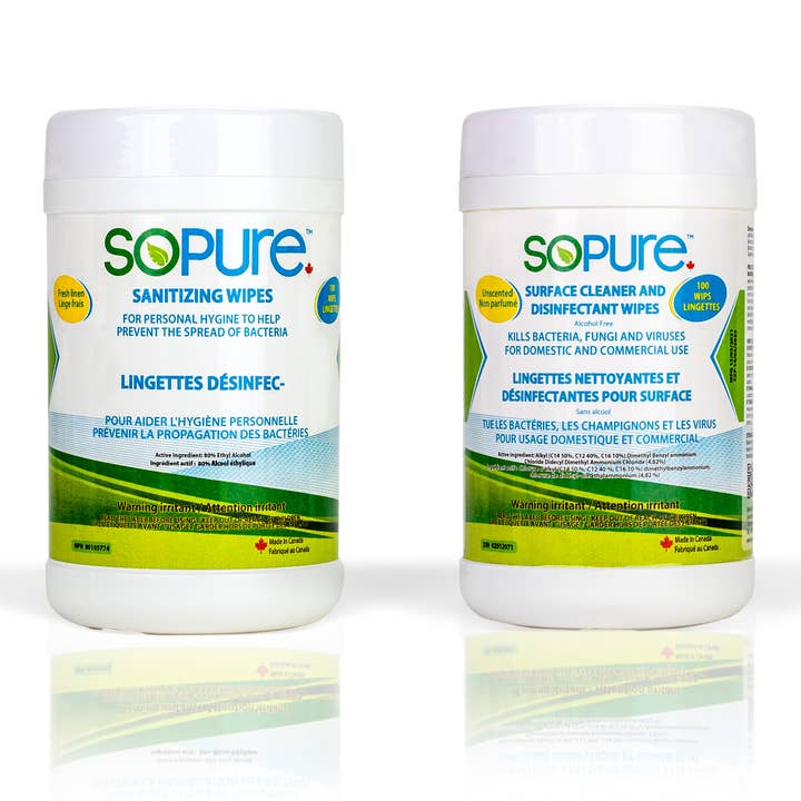 Salviette disinfettanti senza alcool a base di QA 100 fogli per la vendita all'ingrosso da parte di SoPure