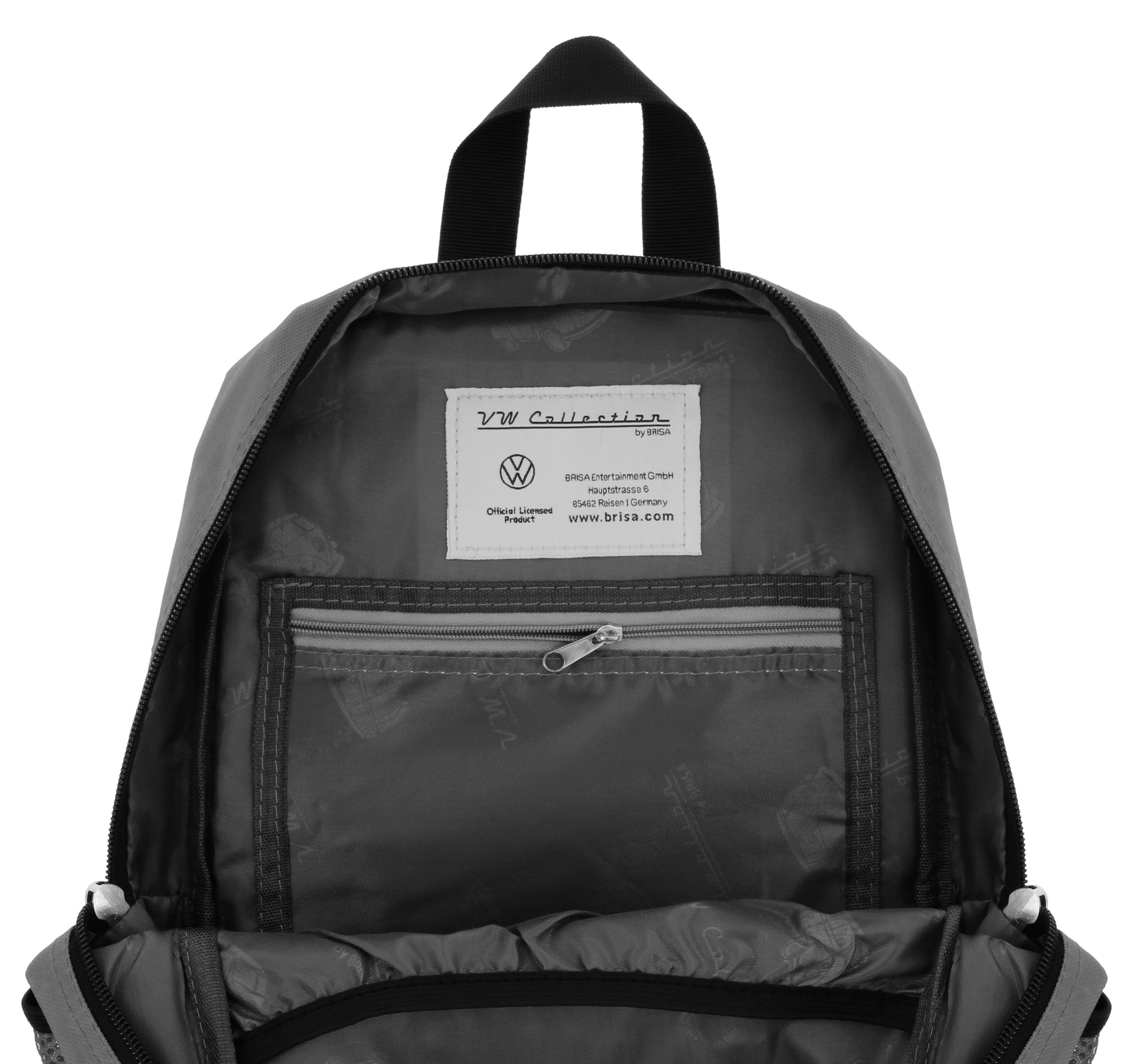 VW Collection by BRISA - Wholesale Backpack - Unisex - VW T1 Bus Office Outdoor Travel Backpack - GN (S)5