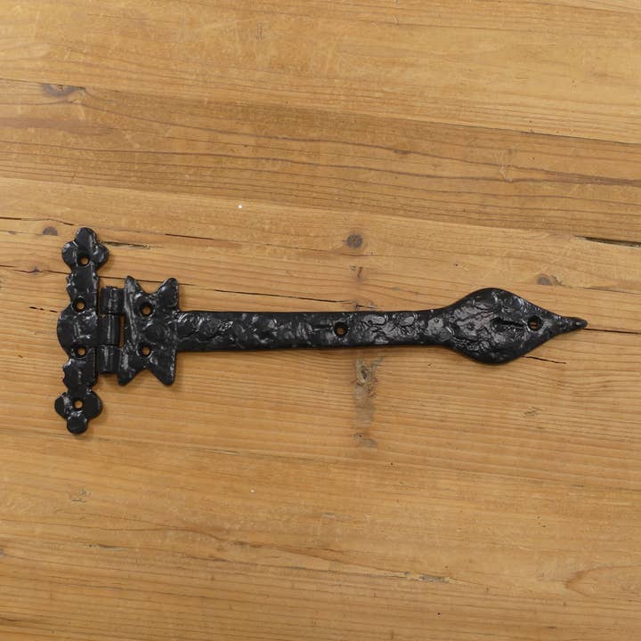 LARGE IRON ORNATE HINGE, 13" LONG for wholesale by Midwest Craft House