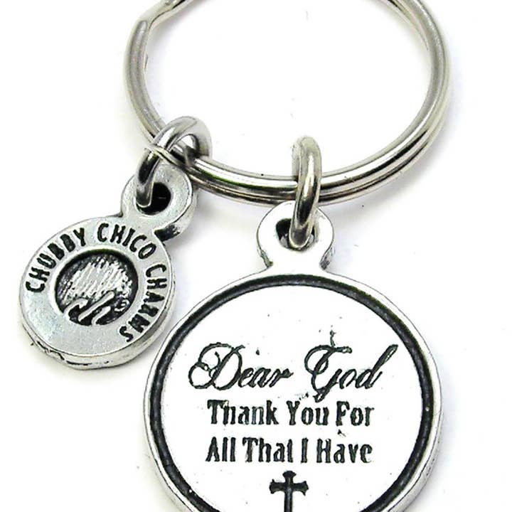 Kære Gud tak for alt, hvad jeg har nøglering bønner for engroshandel hos Chubby Chico Charms