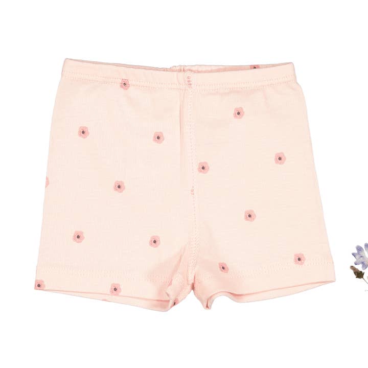 The Printed Short - Rose Flower voor wholesale door Lovely Littles