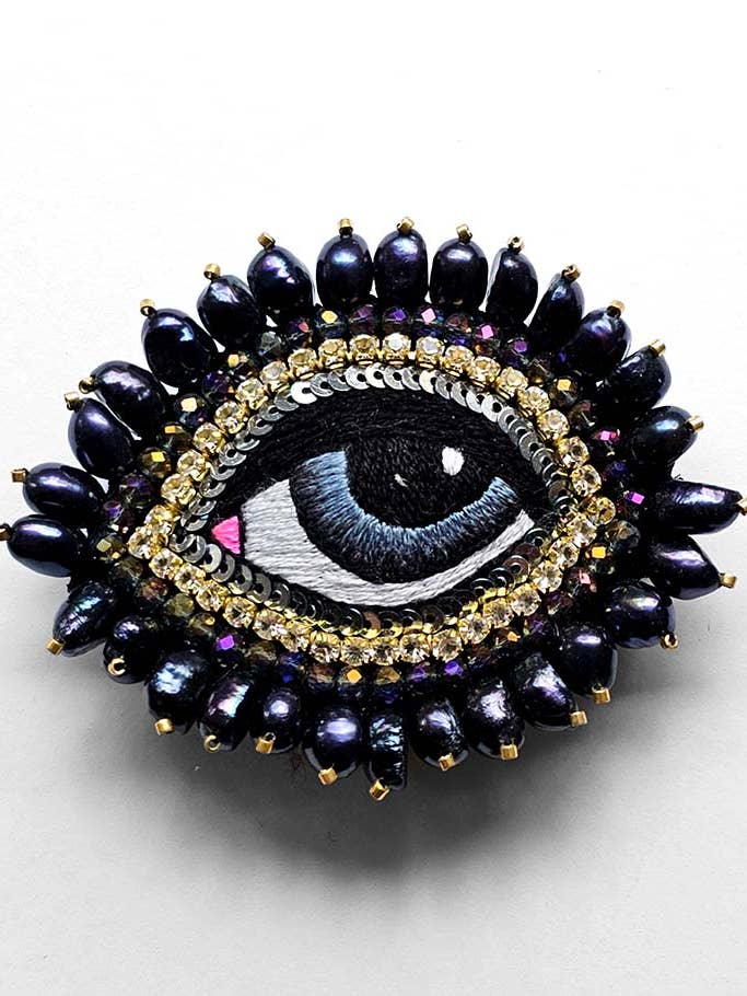 “Midnight Glimmer” brooch for wholesale by Céleste Mogador