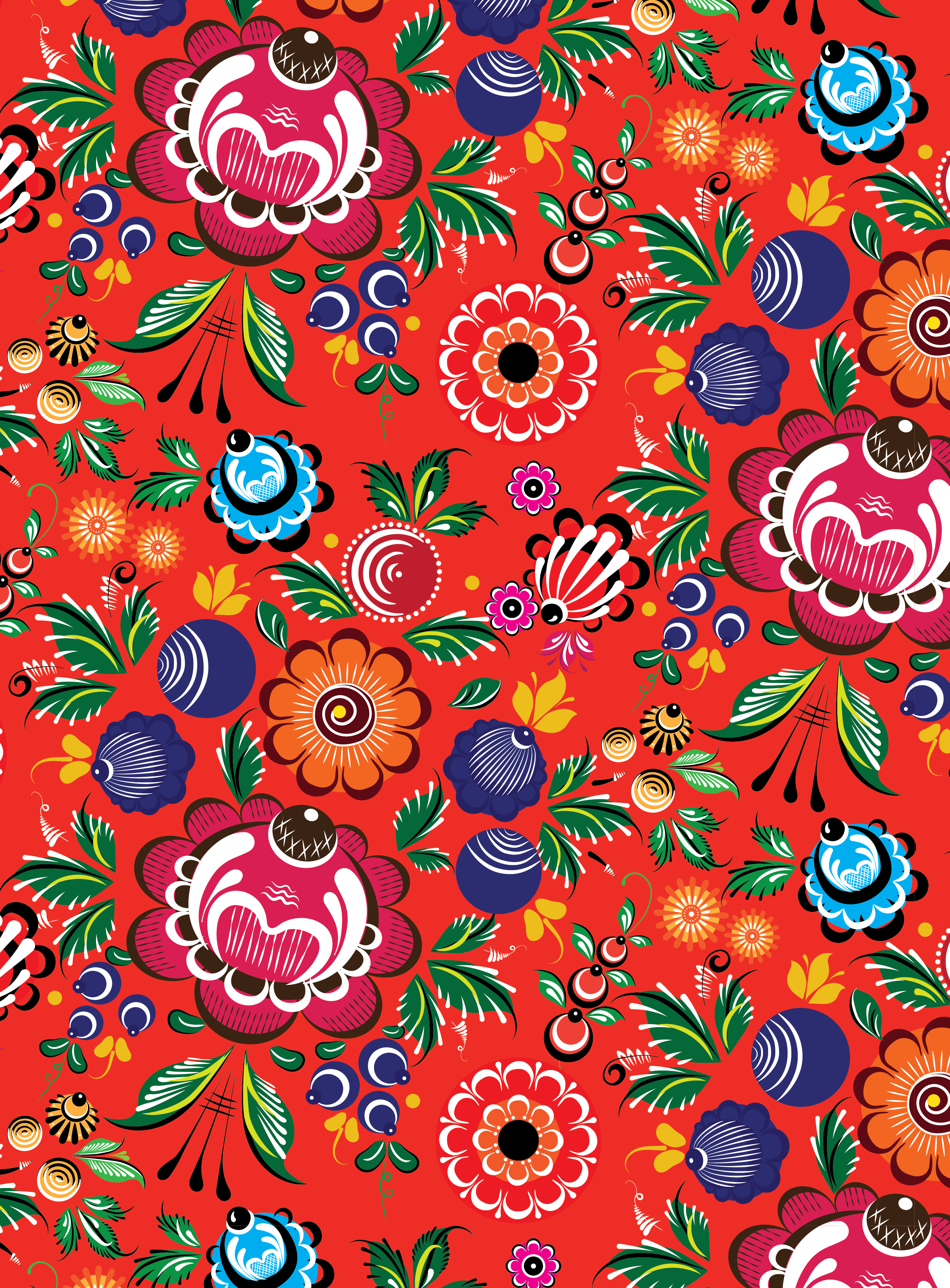 Ampersand M Studio - Vendita all'ingrosso Buste regalo - Borsa Regalo con Motivi Floreali Rossi2