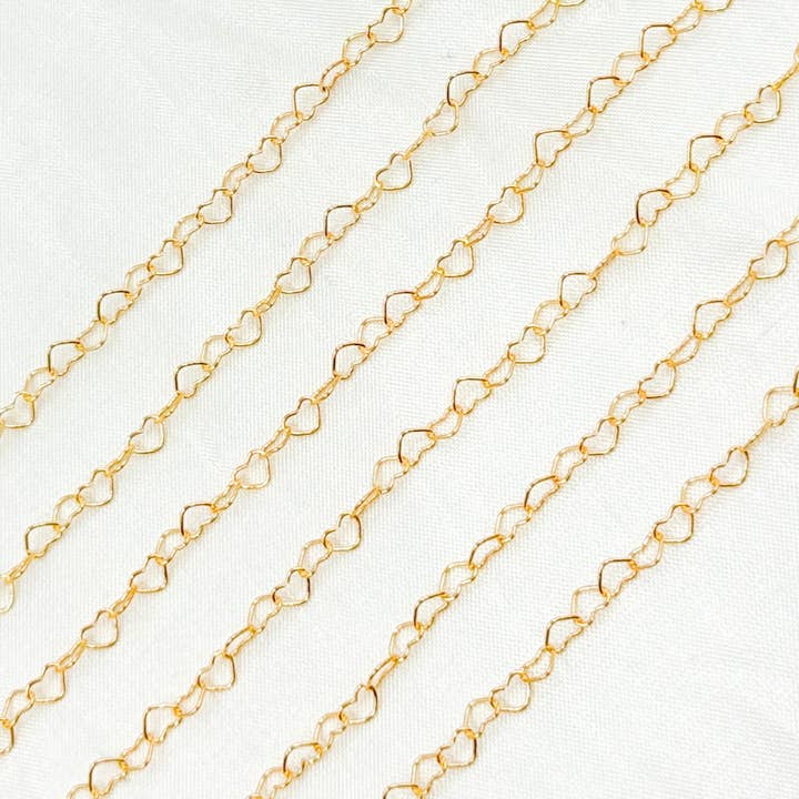Tresor Jewelry Inc. - Wholesale Link & Chain Necklace - V233GF. 14k Gold Filled Heart Link Chain