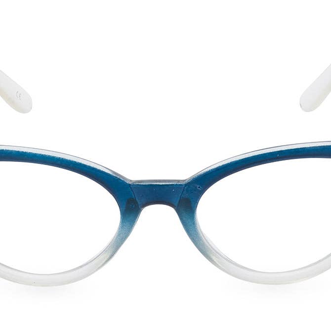 Óculos Olho de Gato Betty - Azul Graduado por atacado de Retropeepers Ltd