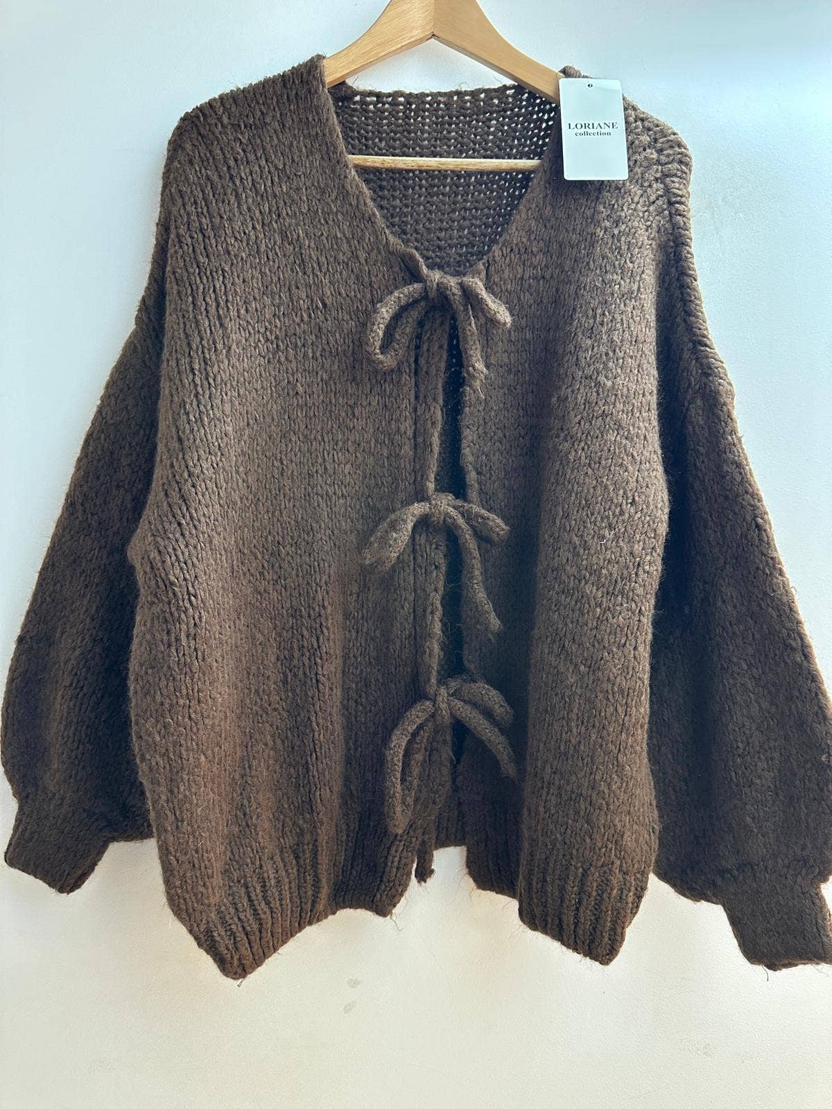 LORIANE - Wholesale Cardigan - Women's - 24618 Wool vest with laces one size3