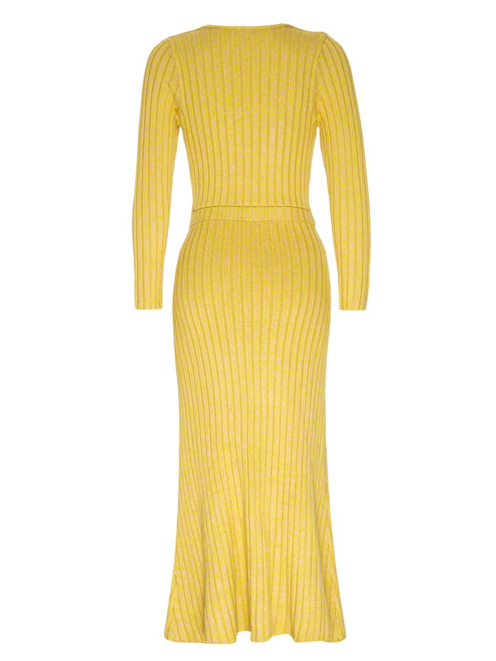 Skye Midi Dress - Marled Lime for wholesale on Faire
