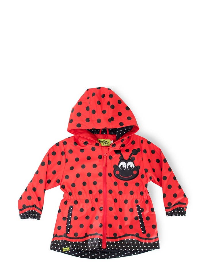 Kids Lucy Ladybug Raincoat - Red for wholesale by Western Chief