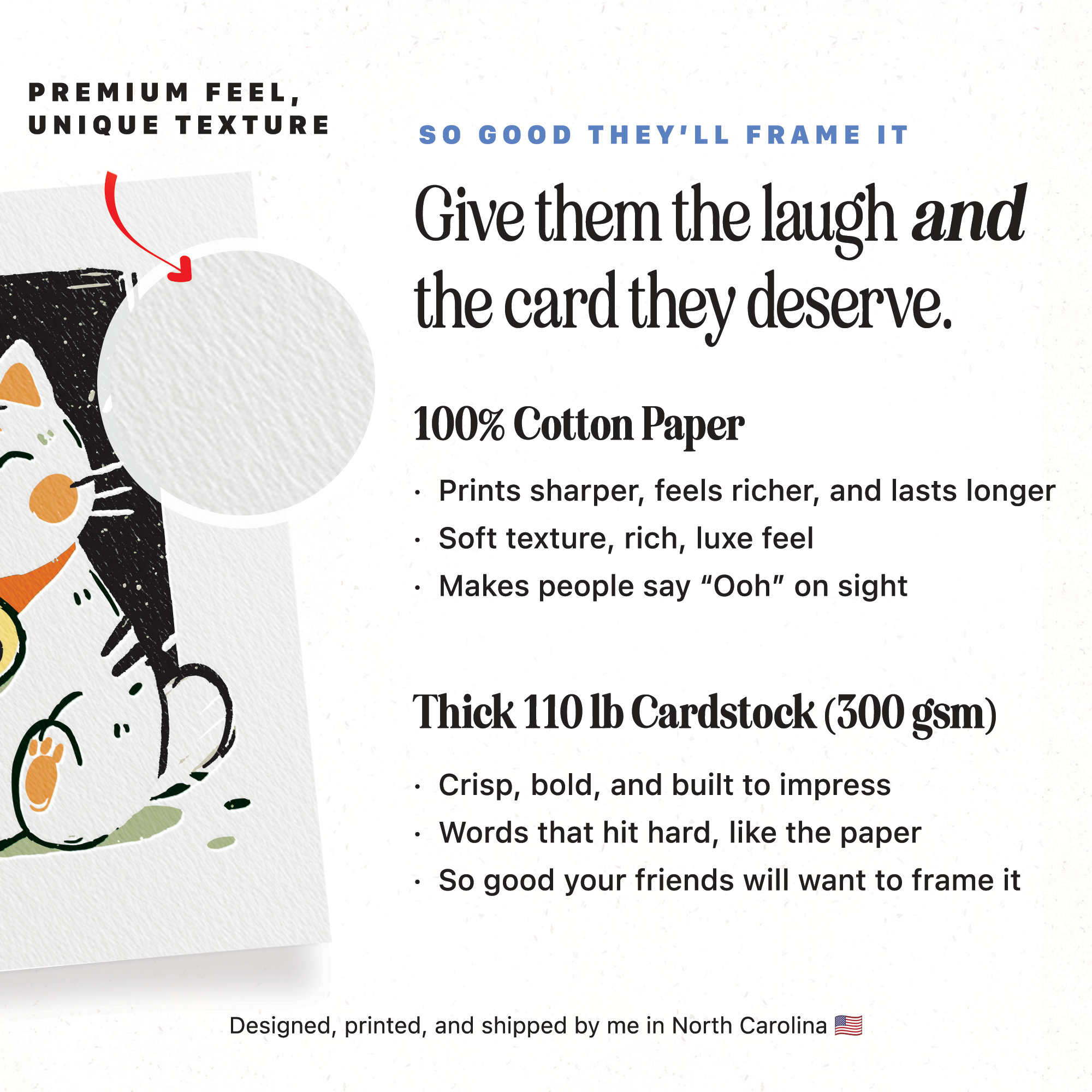 Petty Paper Studio - Wholesale Everyday Greeting Card - Good Fortune Maneki-Neko Lucky Cat - A2 Everyday Card2