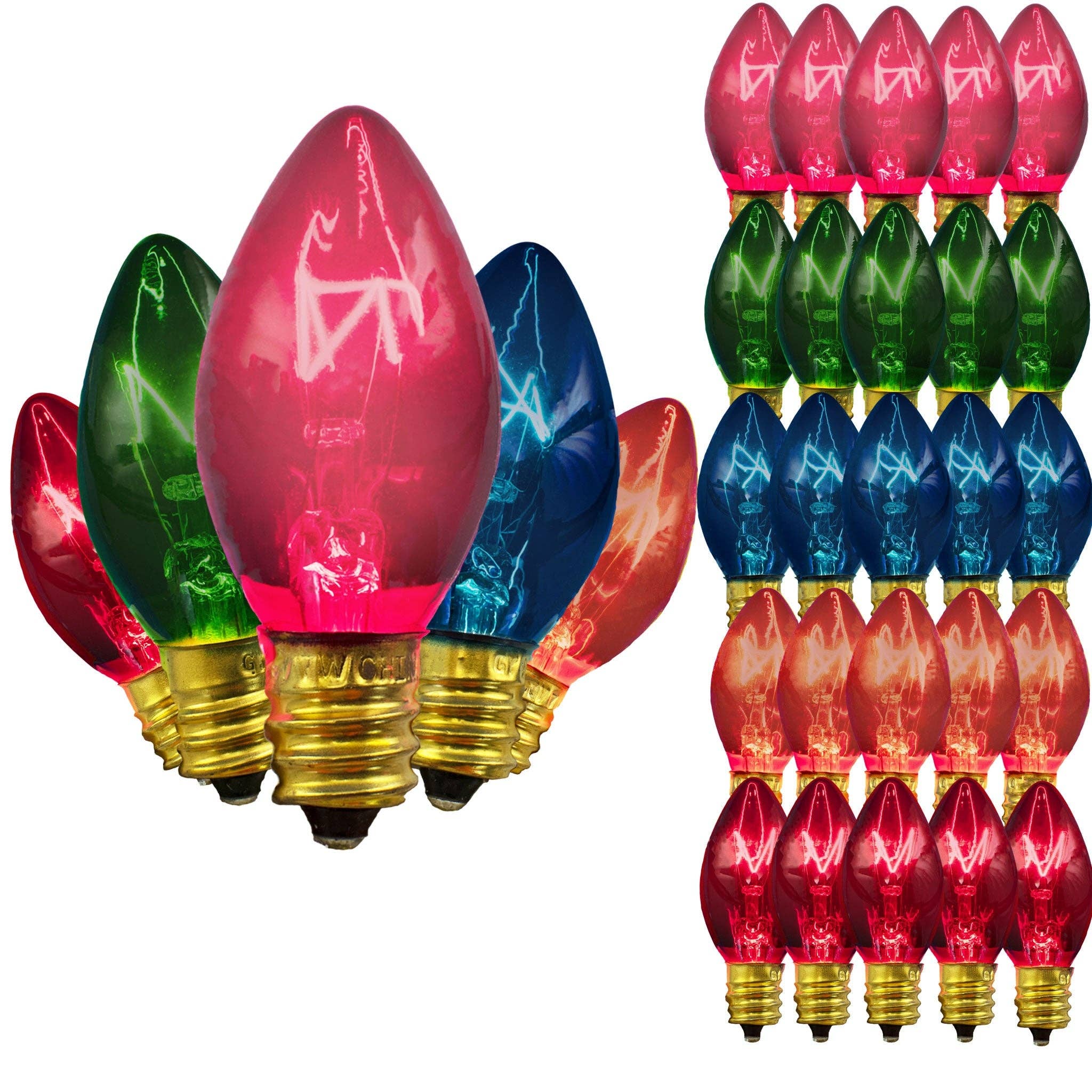 Lee Display - Wholesale Christmas Decoration - Multi-Color Light Bulbs with Pink0