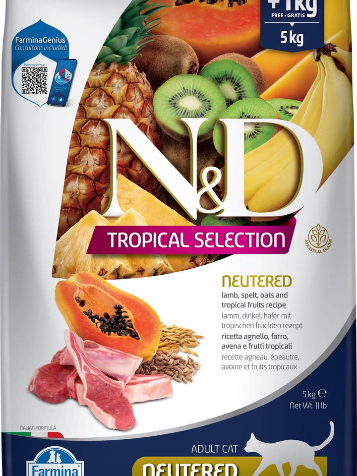 N&D Tropisch gecastreerd kattenlam 1,5 kg. voor wholesale door Finest Petfoods