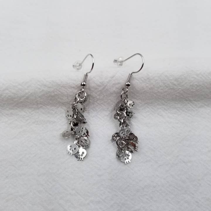 Halloween Schedel Fringe Oorbellen voor wholesale door ENA Jewelry