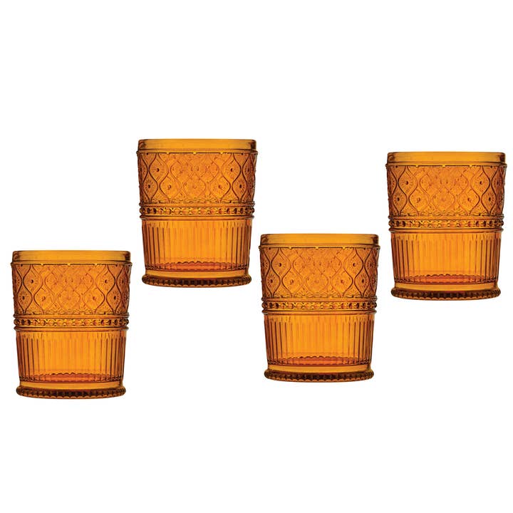 Godinger - Wholesale Drinking Glass/Cup - Set of Four Claro Jewel Tones - Multiple colors/sizes avail